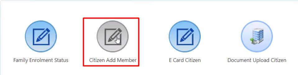 add family member in jan aadhar card option