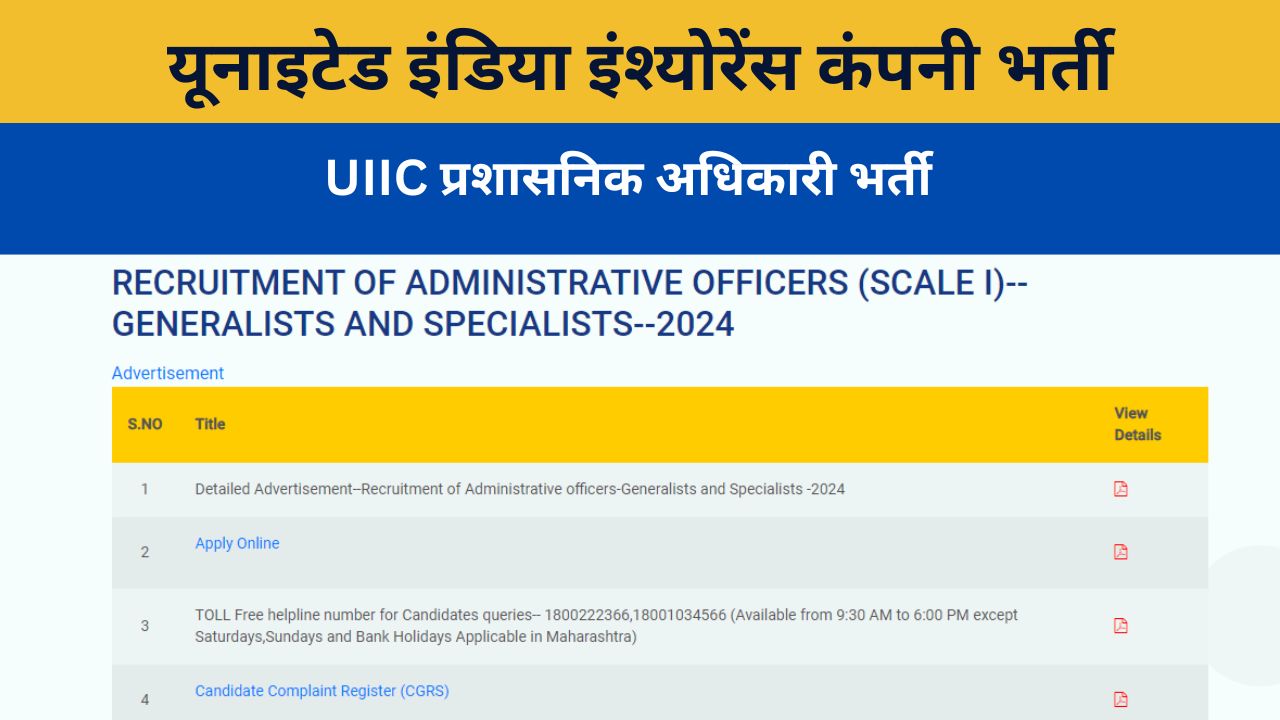 UIIC AO Recruitment Notification Apply for 200 Post