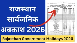 Rajasthan Govt Holidays 2026