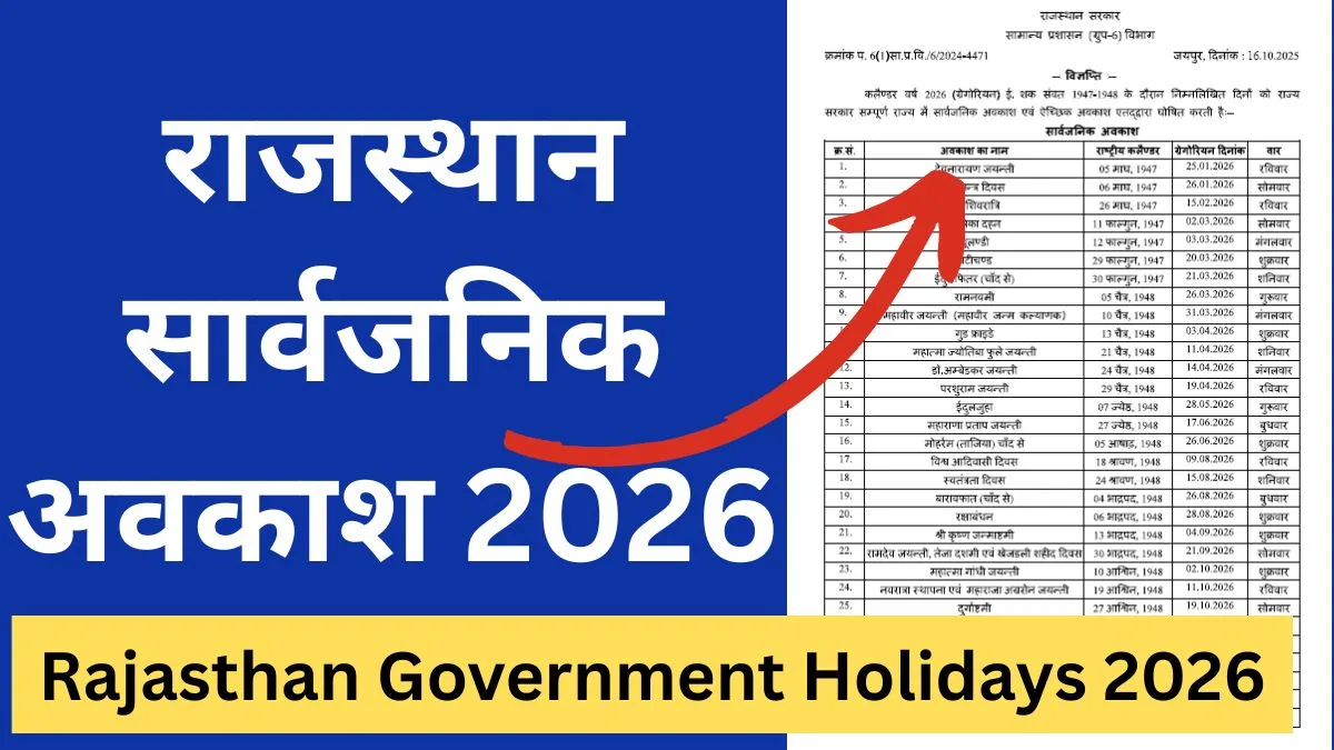 Rajasthan Govt Holidays 2026